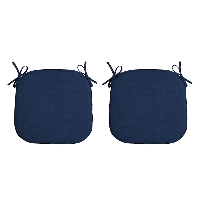 ARDEN Indoor/Outdoor Foam Seat Pad, Set of 2 - 17 x 16 - Sapphire Blue Leala