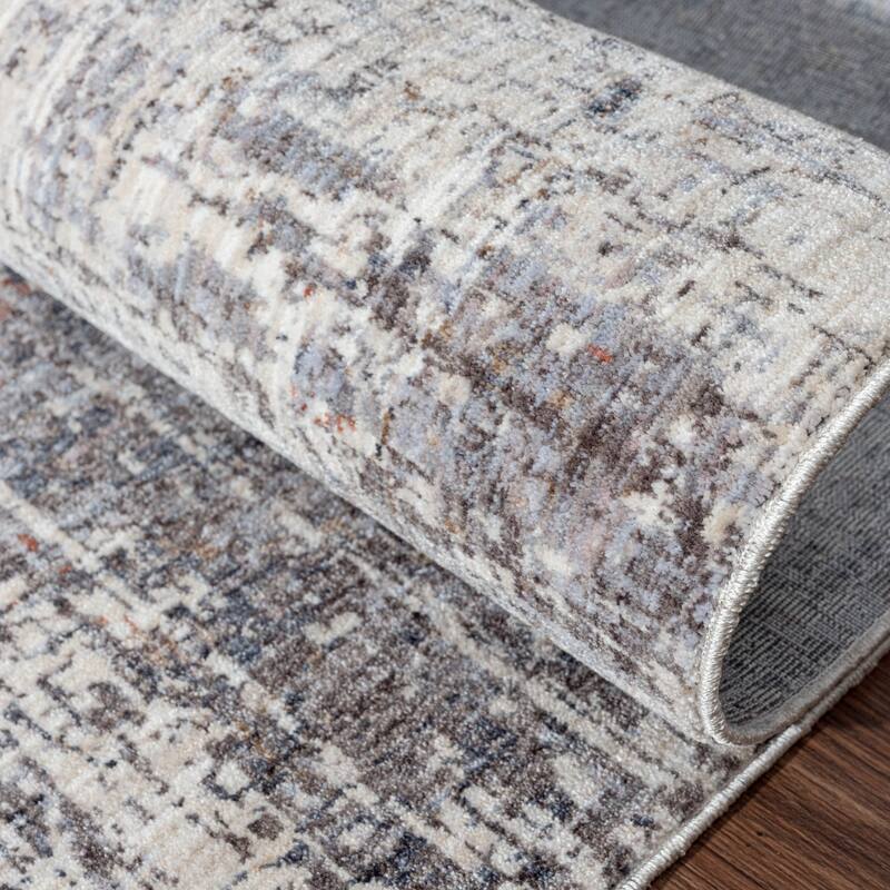 Granite Greys Abstract Area Rug