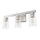 preview thumbnail 7 of 36, Hunter Hartland Bathroom Vanity Wall Light, Damp Rated - Transitional, Rustic, Contemporary - Clear Seeded Glass