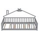 preview thumbnail 11 of 41, Simple wooden floor bed with guard rails