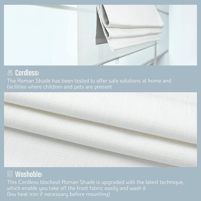 Day & Night Cordless Roman Blind with Blackout & Sheer-Dual Layer Window Shade