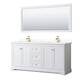 Option White / Giotto Quartz Top / Brushed Gold Hardware