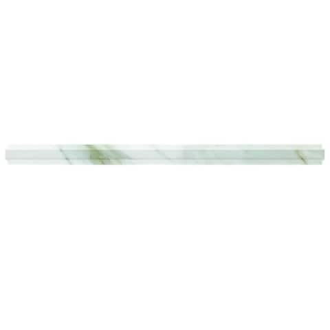 Apollo Tile 10 pack 0.8-in W x 12-in L Marble Honed Pencil Liner Tile Trim (0.667 Sq ft/case)