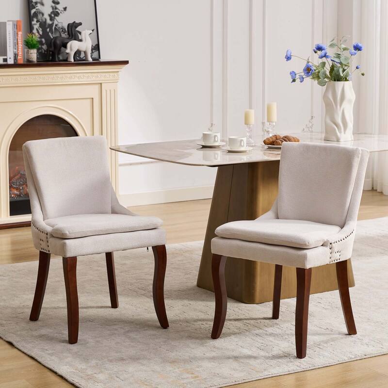 Chenille Dining Chairs Set of 2