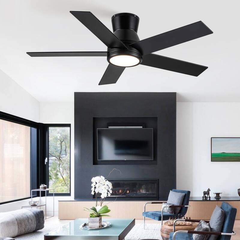 52" Lowe Profile Ceiling Fan with Light, Remote Control