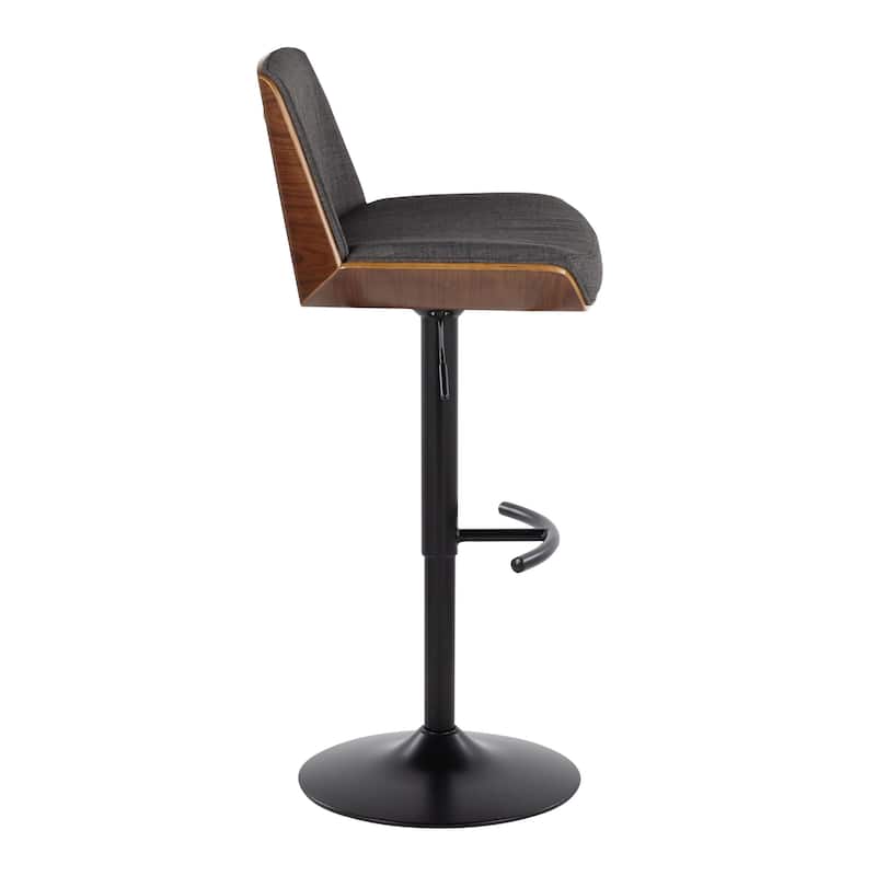 Carson Carrington Clemens Adjustable Bar Stool with Rounded T Footrest (Set of 2)