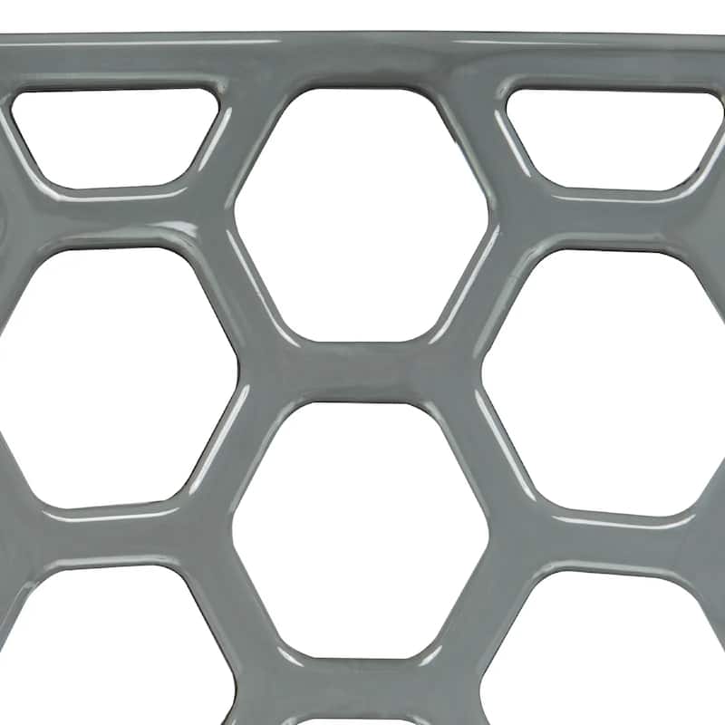 Dynamic Transparent Lucite Honeycomb Cut-Out Seamless Stackable Dining Accent Chair Set of 2