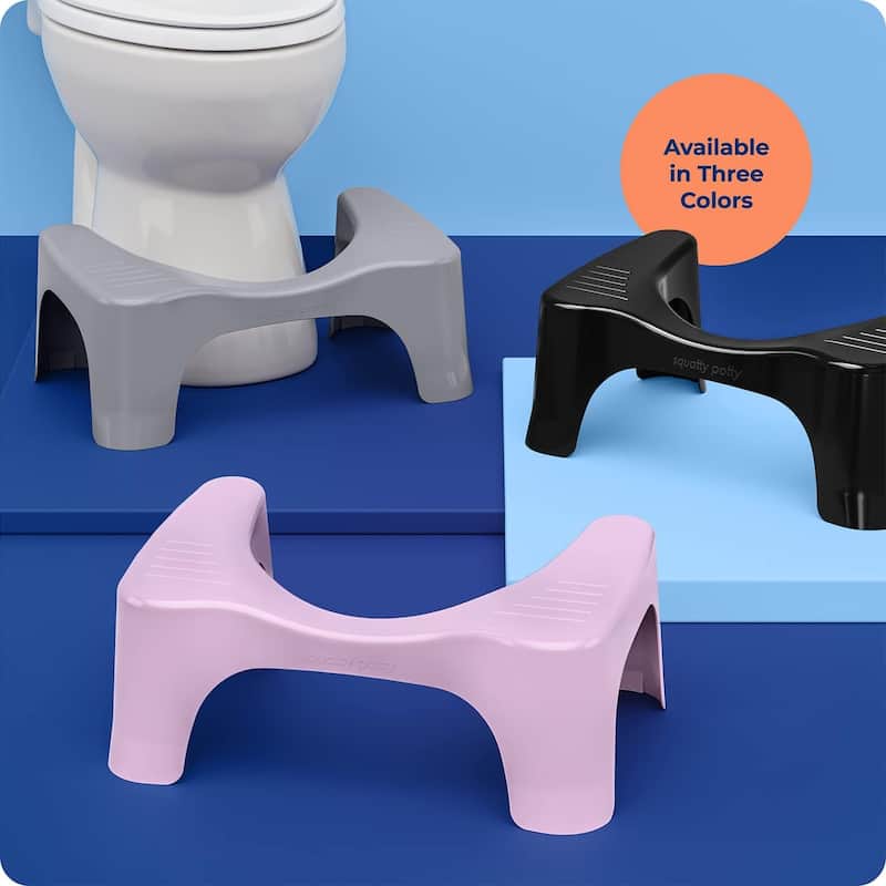 Squatty Potty The Original Bathroom Toilet Stool, 7 Inch Curve Lightweight with Sleek and Modern Design, Pink
