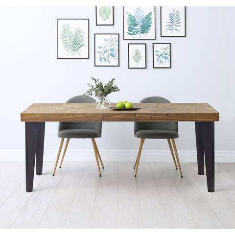 Macari Parisi Rustic Solid Acacia Dining Table