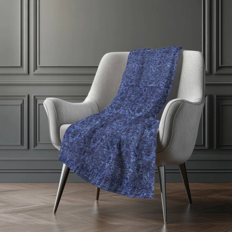 Premium Machine Washable Floral Sherpa Throw Blanket