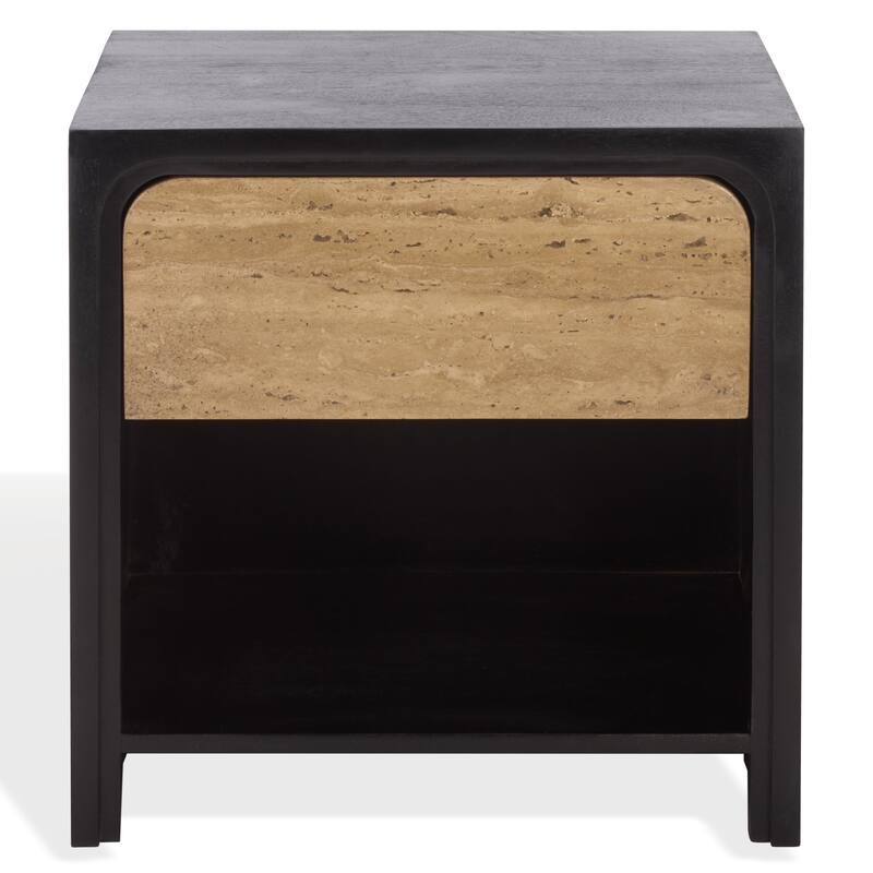 SAFAVIEH Couture Halcyon Travertine-Drawer Nightstand