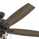 preview thumbnail 5 of 11, Hunter 60" Dondra Ceiling Fan with LED Light Kit and Pull Chain, Formal, Transitional