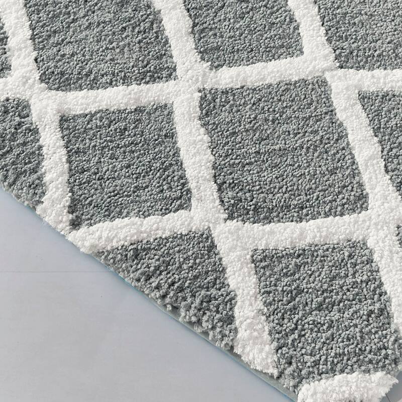 Reversible High Pile Tufted Bath Rug For Bath Room