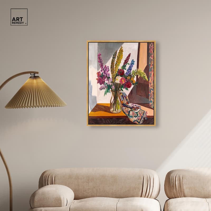 Warm Tones and Blooms Canvas by Art Remedy