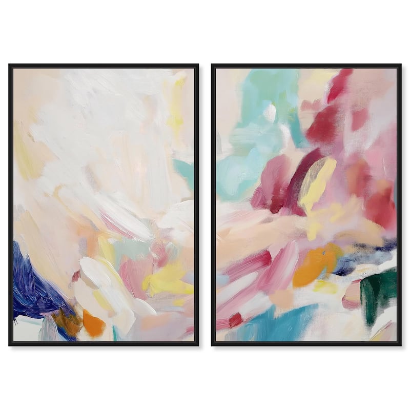 Unbridled Spirit I Canvas Set of 2 by Art Remedy - 24" x 36" - Black