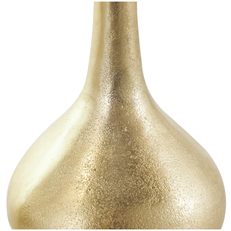 Aluminum Metal Decorative Vase with Varying Shapes - Set of 3 Gold, Silver, Black - CosmoLiving by Cosmopolitan