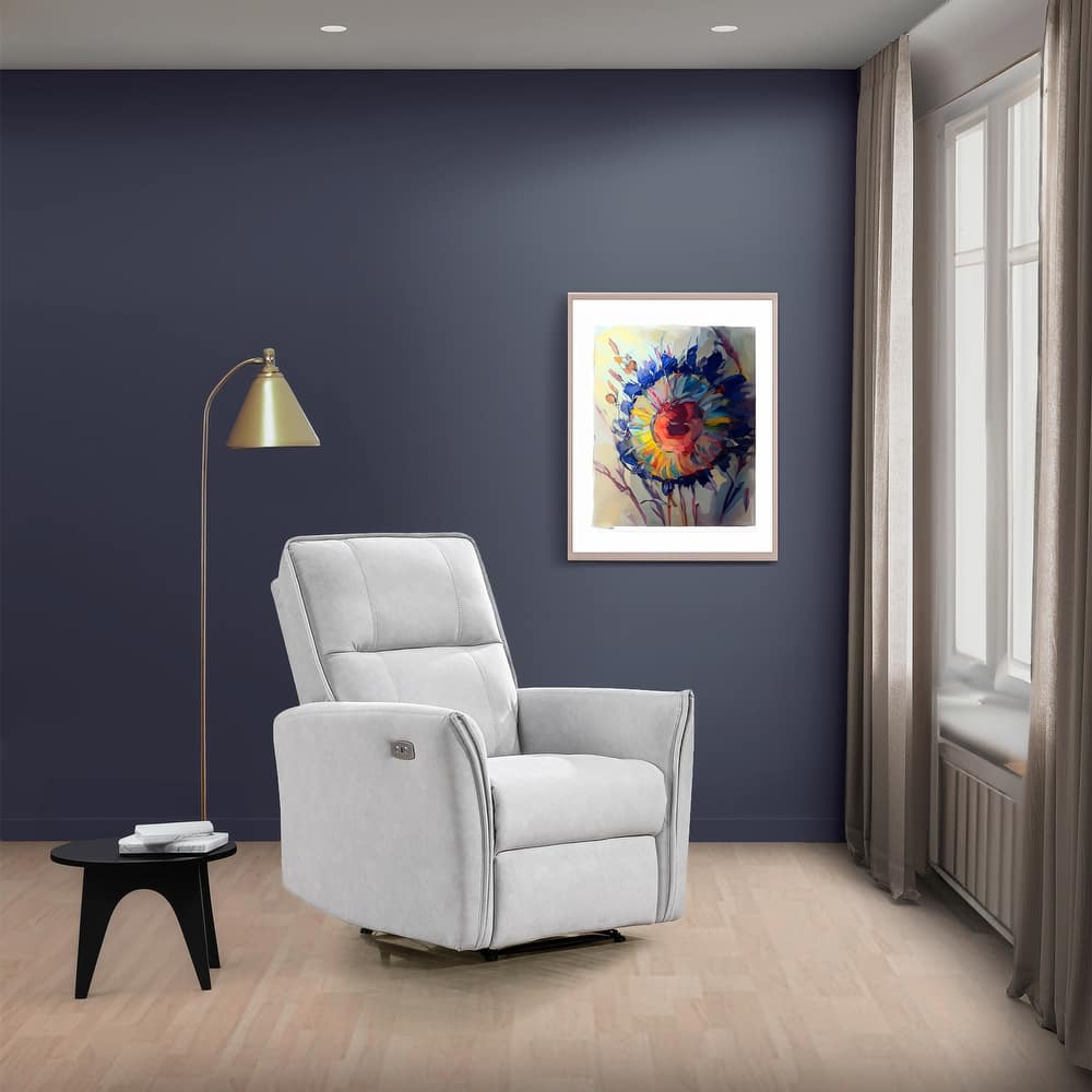 Comfort Elite Suede Power Recliner Lounge Chair