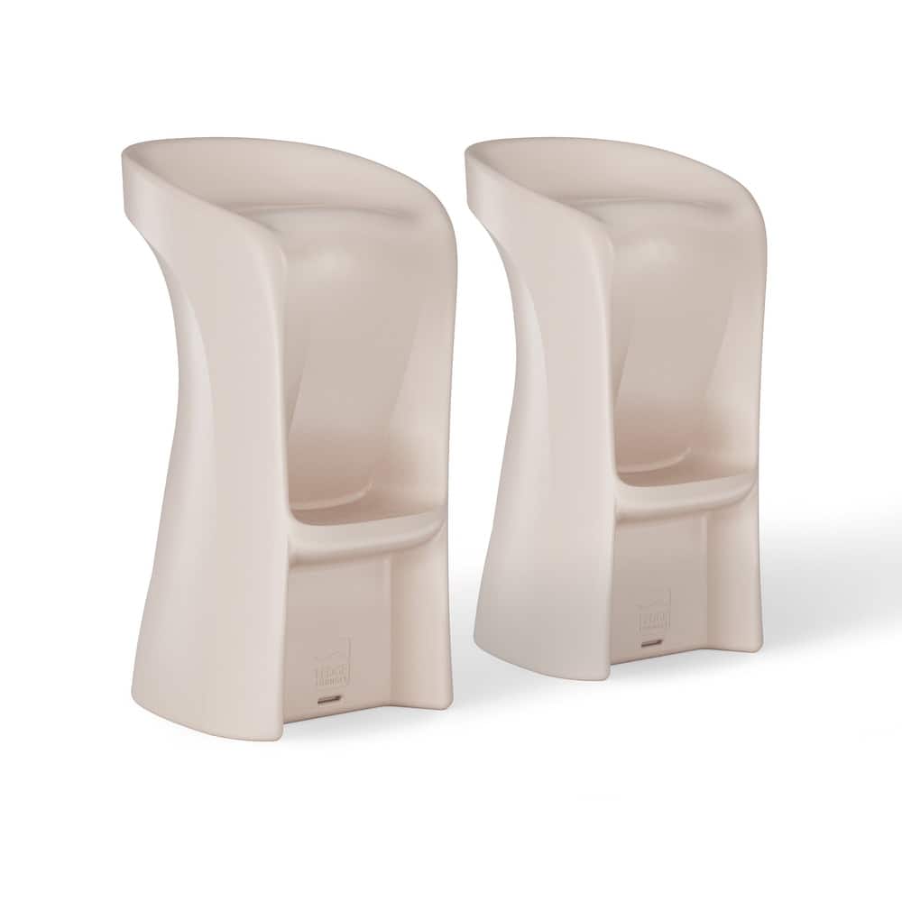 Ledge Lounger In Pool Barstools, Outdoor Patio, 33" Height - Set of 2