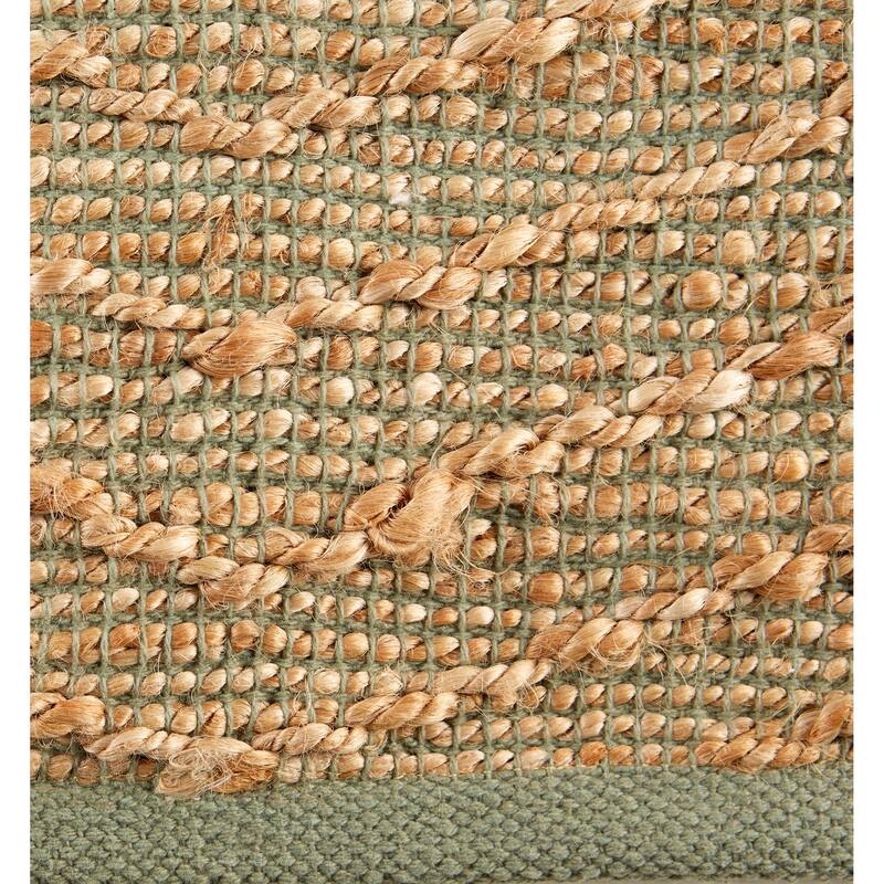 DII Black With Natural Jute Chevron Hand-Loomed Rug - 2' x 3' Oval