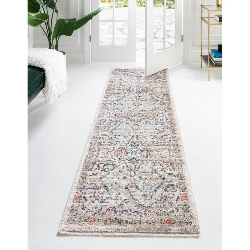 Traditional Nixa Collection Area Rug - 2'x5'11" - Ivory
