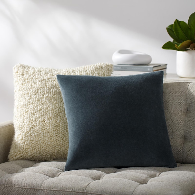 Artistic Weavers Deveron Cotton Velvet Solid Throw Pillow
