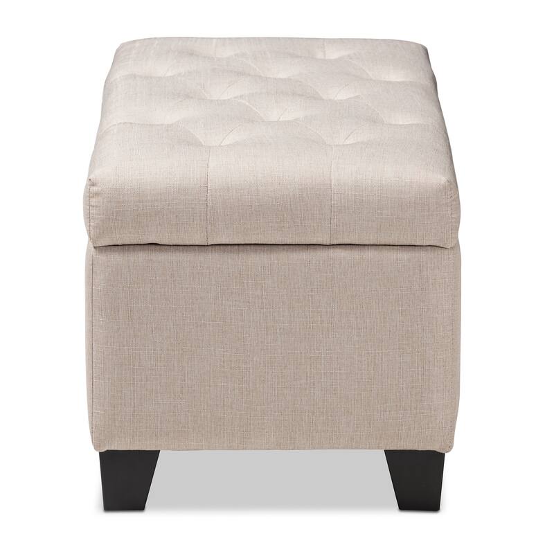 Contemporary Fabric Storage Ottoman by Baxton Studio