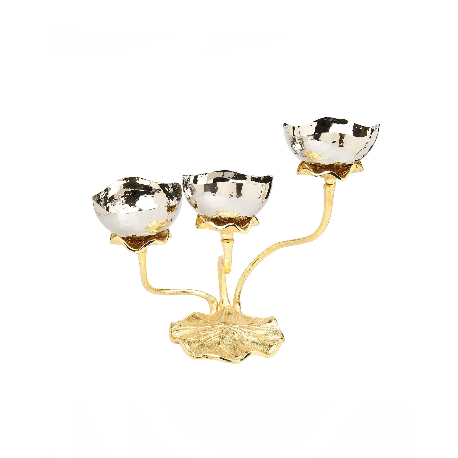 Alice Pazkus 11.75"L Gold Stainless Steel Relish Dish