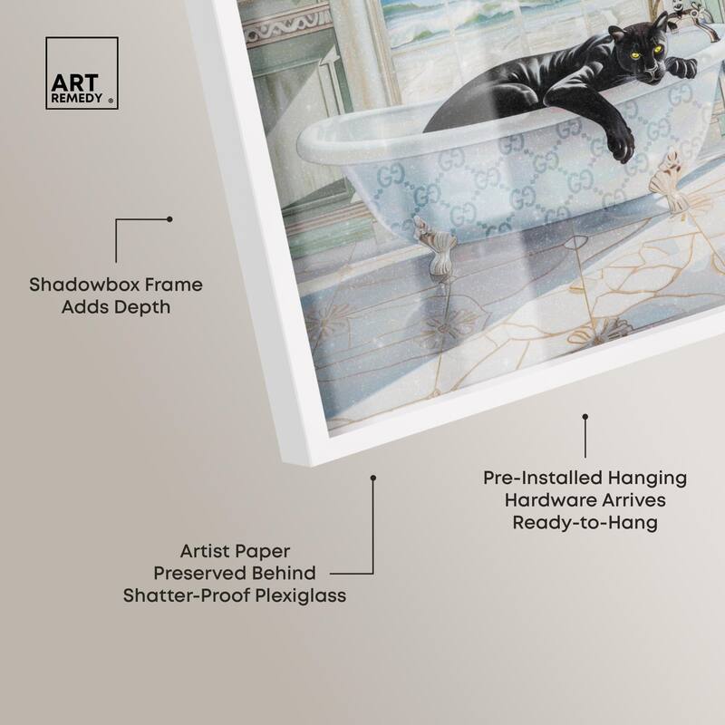 Panther Arch Bathroom Glam Shadowbox by Art Remedy