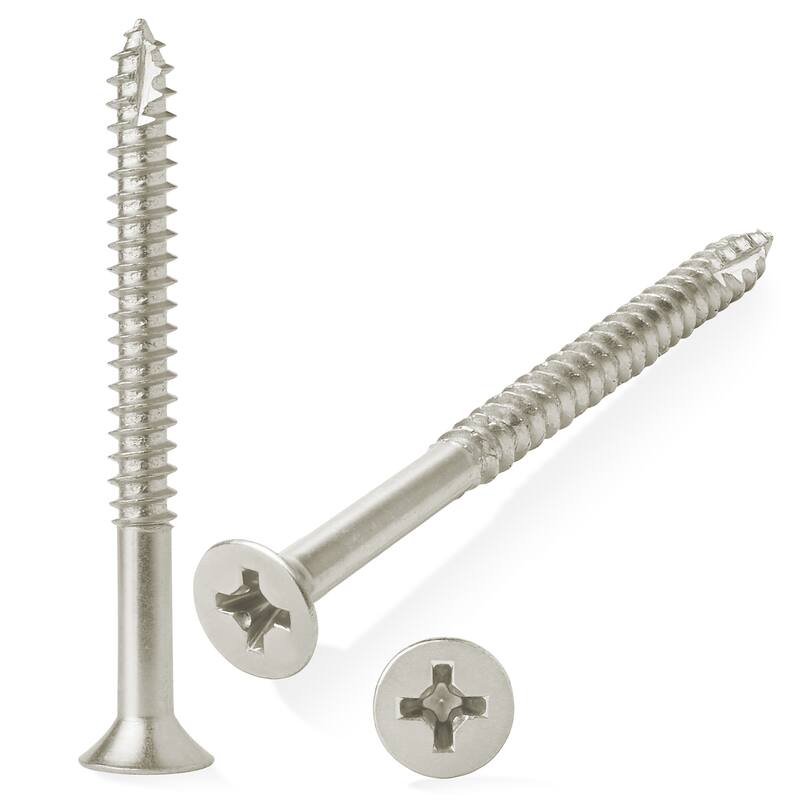 Wood Screws 9 x 214in for Door Hinges 25 pack