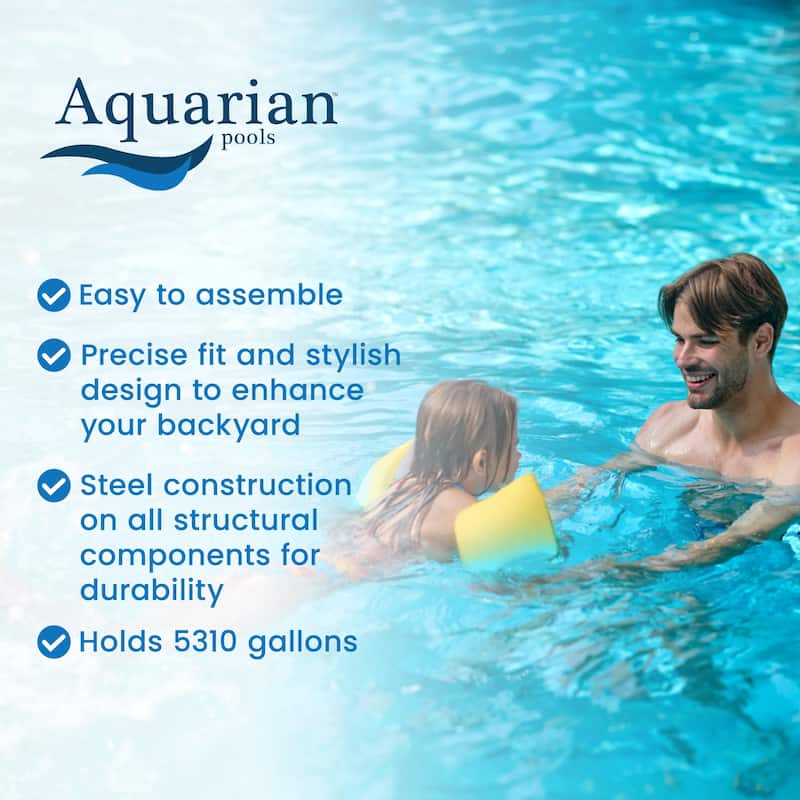 Aquarian Phoenix Series 15 Foot x 52 Inch Steel Frame Above Ground Swimming Pool - 0.01