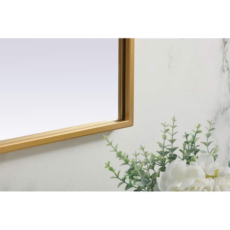 Indigo Home Metal Frame Arch Mirror 40x30 Inch