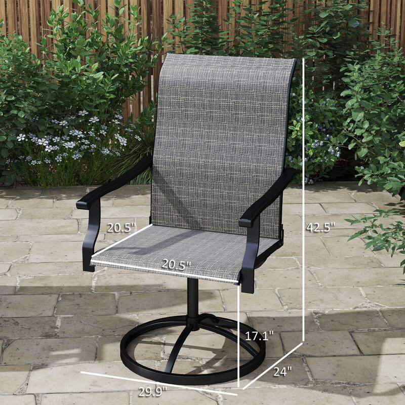 Comfortable Mesh Ergonomic Office Chair Set with 360 Swivel High Back and Durable Steel Frame - 24" W x 29.9" D x 42.5" H