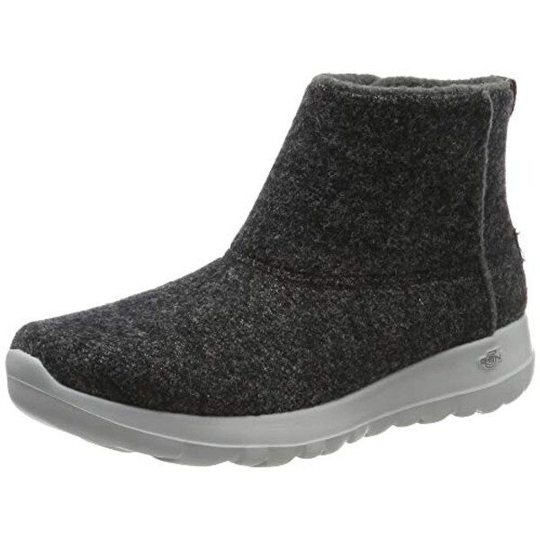 Shop Skechers Women�s Ankle Boots, Grey Charcoal Wool Ccl