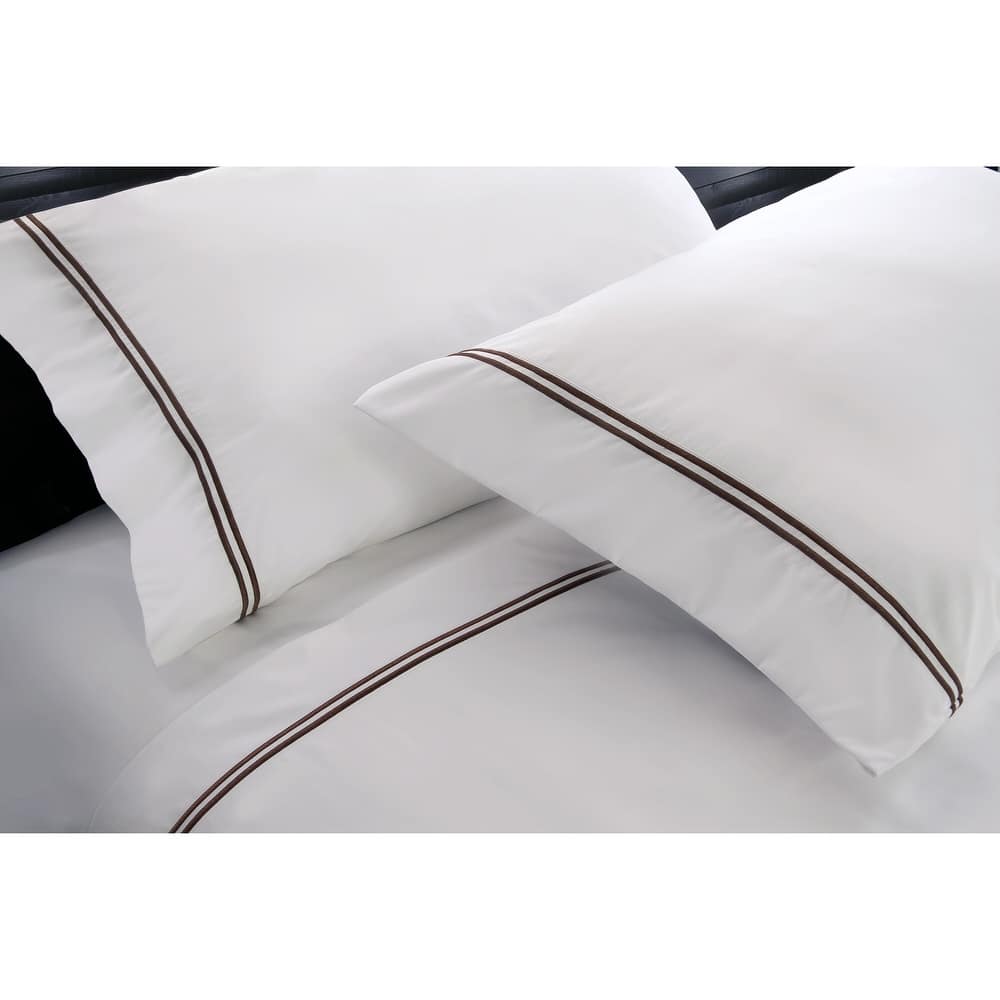 Hotel Suite 4-piece 1200 Thread Count Cotton-rich Embroidery Bed Sheet Set