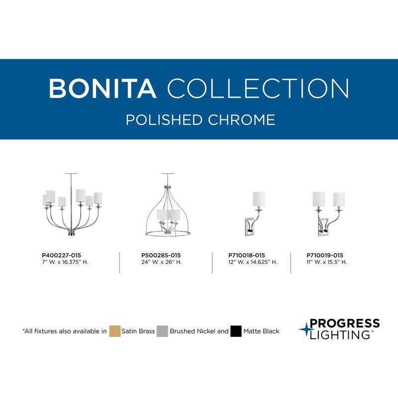 Bonita Collection 1-Light Polished Chrome Sconce