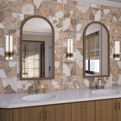 Merola Tile Adagio Decor Fiori 9-3/4" x 9-3/4" Porcelain Floor and Wall Tile