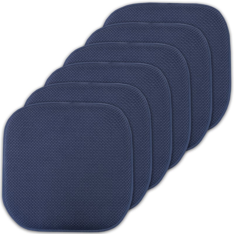 16-in. Square Non-slip Memory Foam Seat Cushions (2 OR 4)