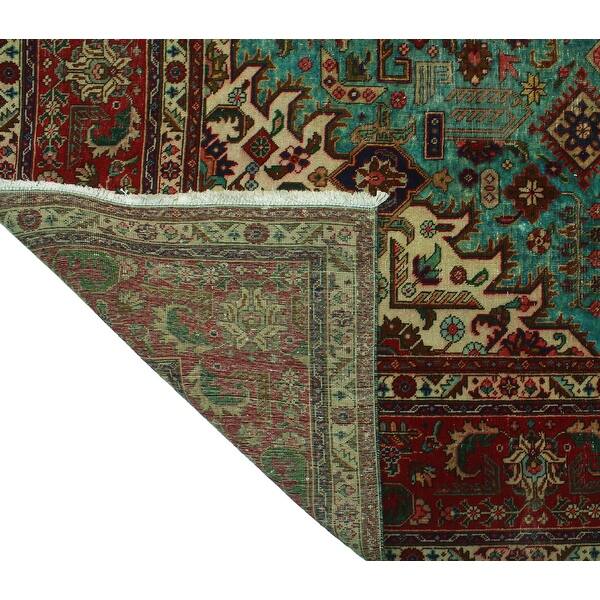 Noori Rug Fine Vintage Clifford Turquoise Red Rug 9 8 X 12 7 On Sale Overstock 31259941
