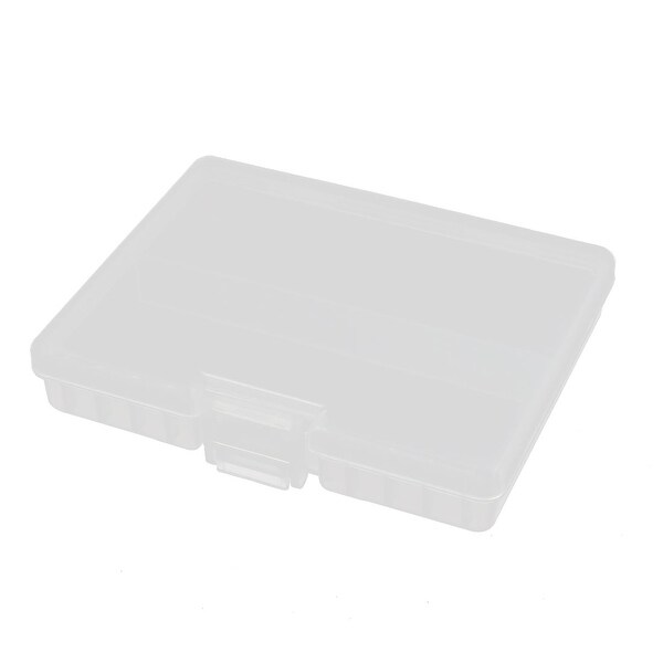 133mmx105mmx25mm Transparent Plastic Battery Case Organizer for AA Batteries