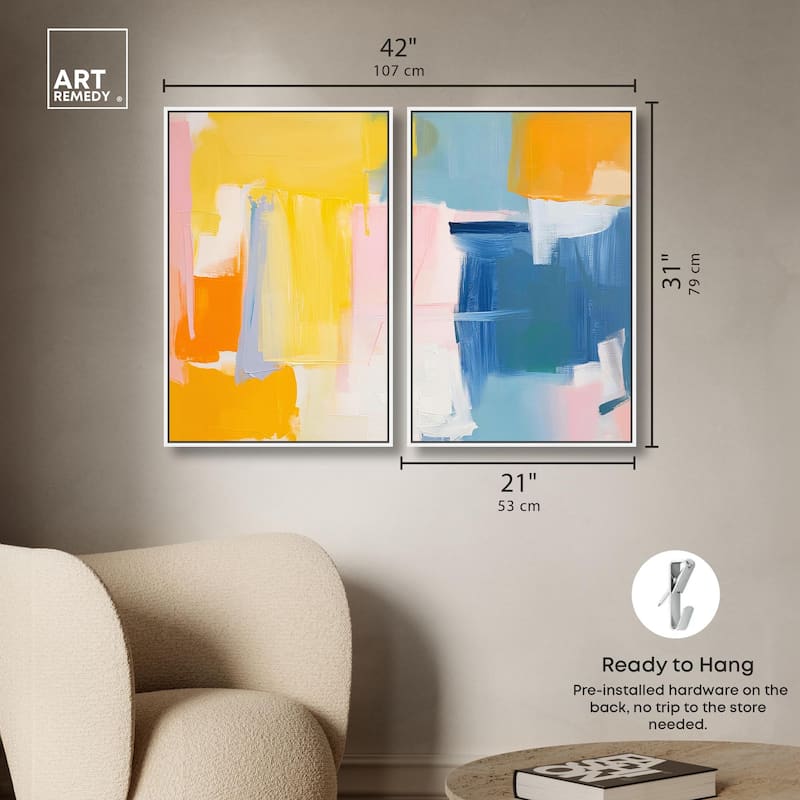 Skyward Radiance I Canvas Set of 2 by Art Remedy