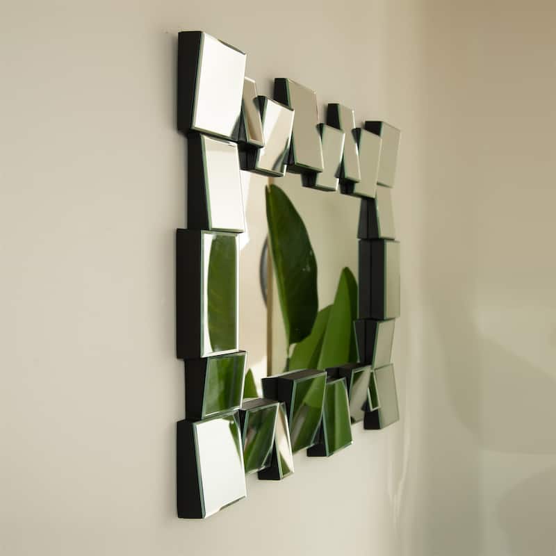 30" Geometric Square Wall Mirror