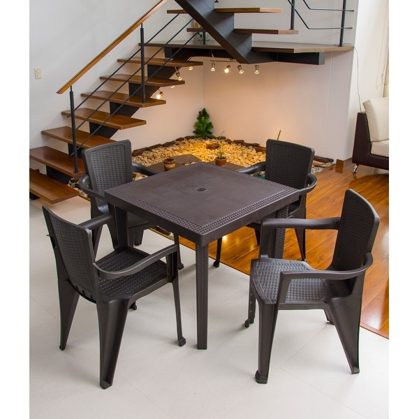 MQ INFINITY Espresso 5-Piece Patio Dining Set. Opens flyout.