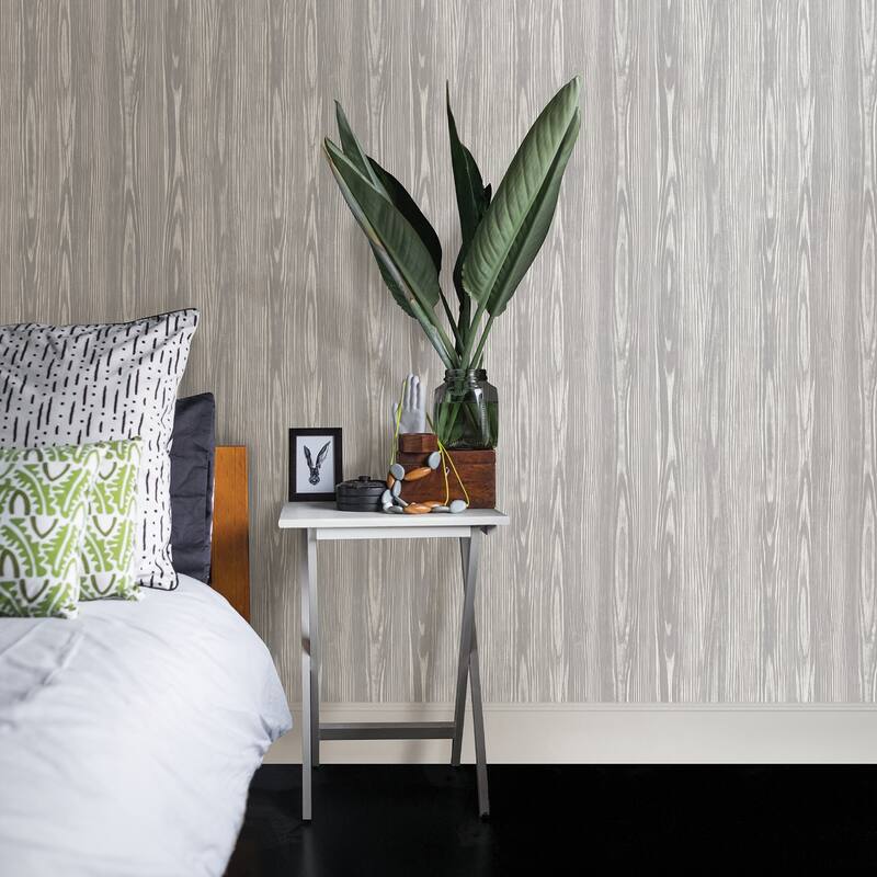 A-Street Prints Illusion Dove Wood Wallpaper