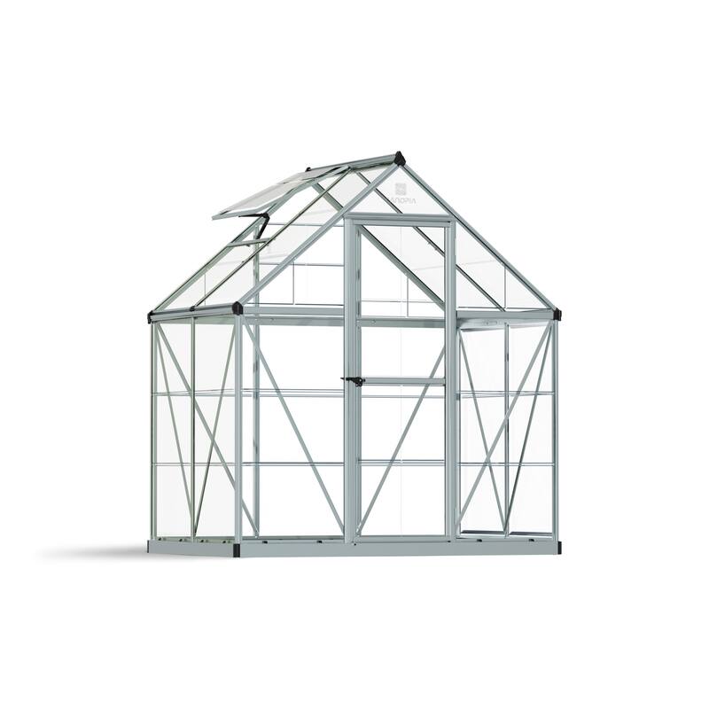 Harmony 6 ft. Silver & Grey /Clear DIY Greenhouse Kit