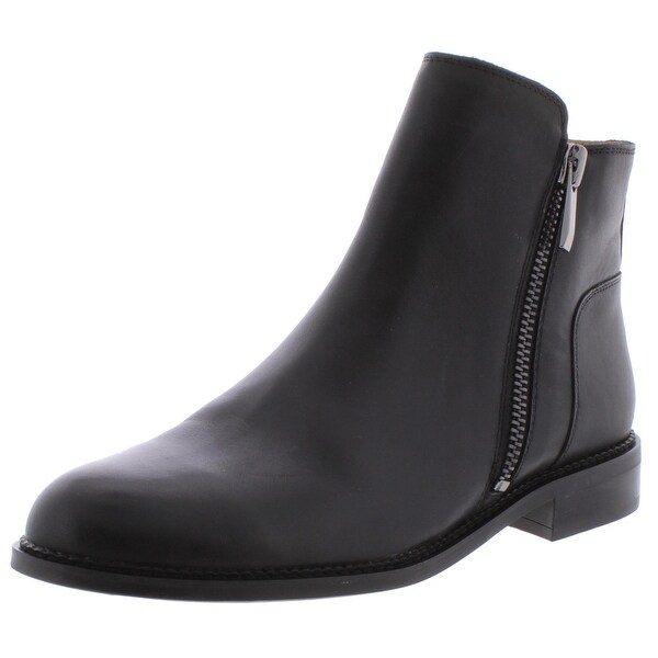 franco sarto harmona leather double side zip bootie