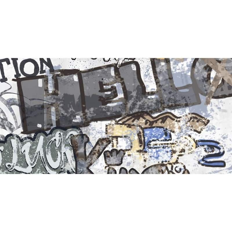 Monroe 24x48 White Matte Graffiti Porcelain Tile - Floor & Wall - Large Format