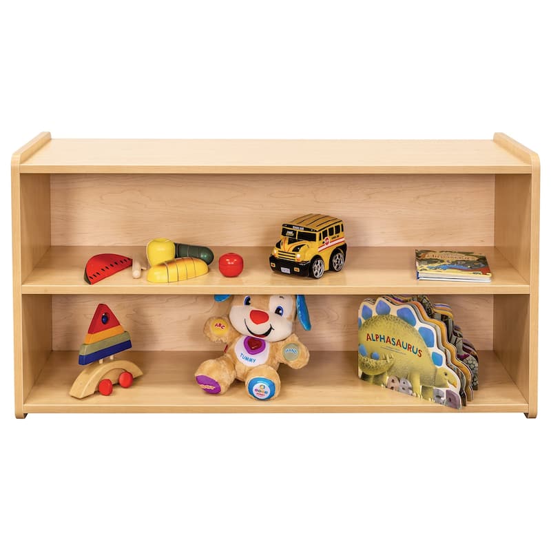 Tot Mate Laminate Toddler Storage Shelf - 46" x 15" x 23 1/2" - Assembled - Maple