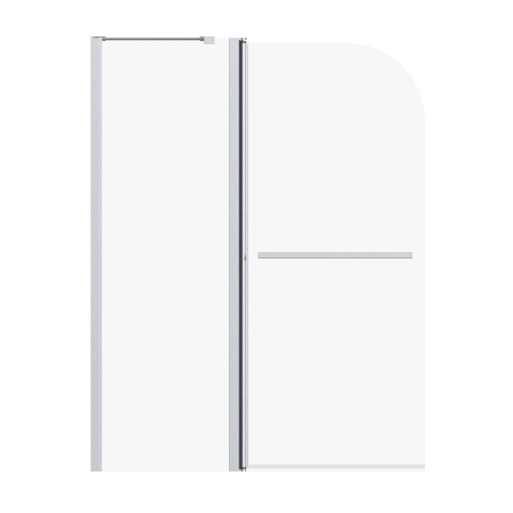 Topcraft 43“ W * 58” H Tempered Glass Frameless Shower Door