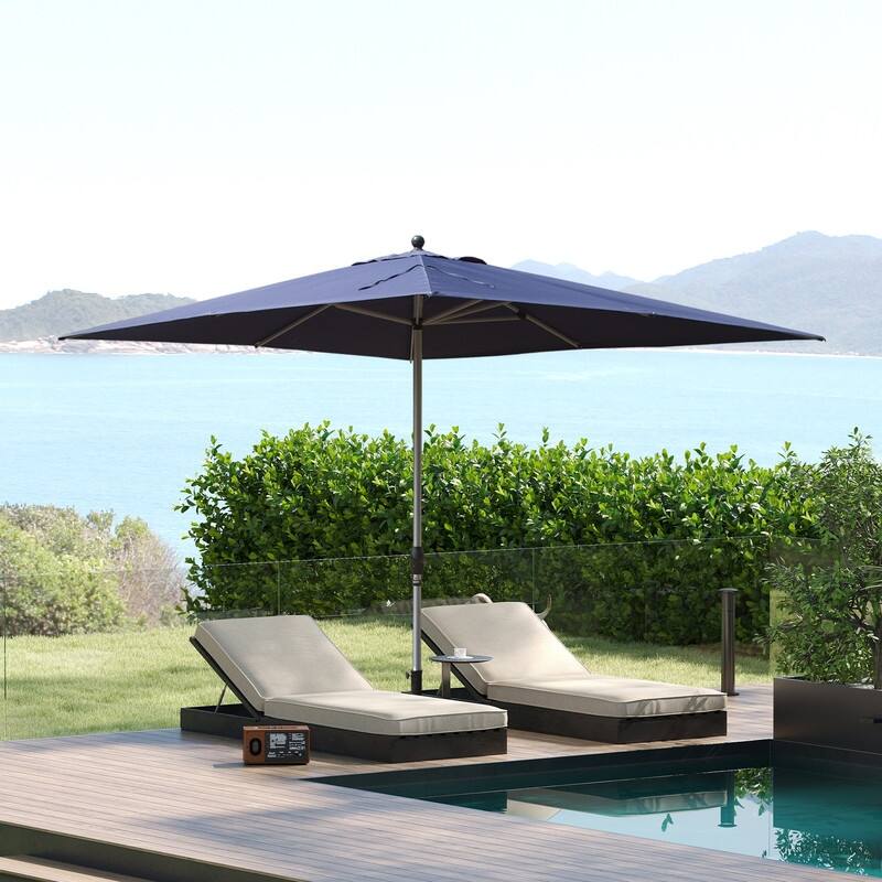 Domi Outdoor Living 9' x 11.5' Tilt Aluminum Patio Umbrella