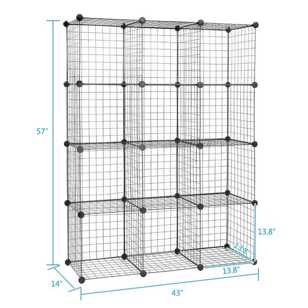 Cube wire shop shelves
